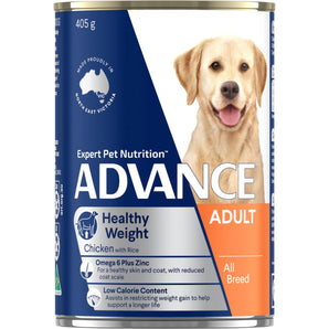 Advance Healthy Weight Wet Dog Food - Chicken with Rice - 12 Pieces