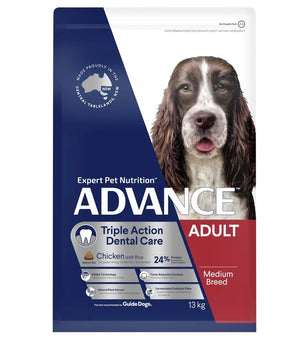Advance Triple Action Dental Care Medium Breed Adult Dog Food – Chicken With Rice