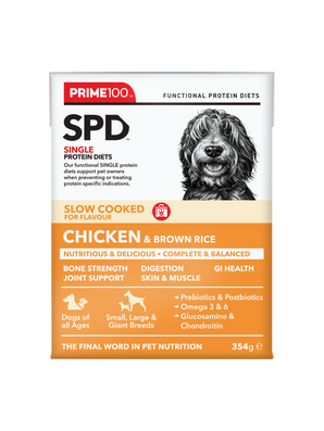 Prime100 SPD Slow Cooked Dog Food – Chicken & Brown Rice