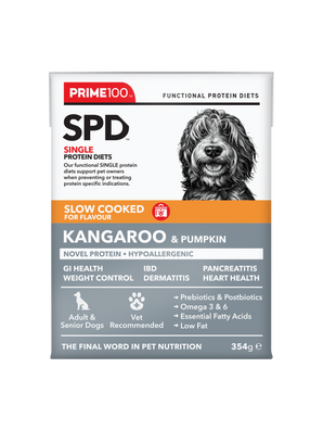 Prime100 SPD Slow Cooked Dog Food – Kangaroo & Pumpkin
