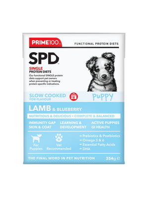 Prime100 SPD Slow Cooked Puppy Food – Lamb & Blueberry