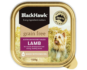 Black Hawk Grain Free Wet Adult Dog Food Tray - Lamb
