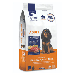 Hypro Premium GRAIN FREE Adult Dog Food– Kangaroo & Lamb
