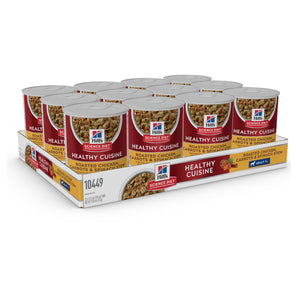 Hill's - Science Diet - Wet Food Tins - Adult Dog (1-6) - Healthy Cuisine - Roasted Chicken, Carrot & Spinach Stew - 12 x 354g