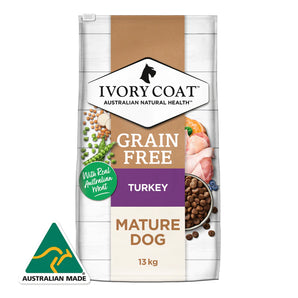 Ivory Coat GRAIN FREE Mature Dog Food – Turkey