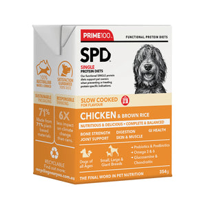 Prime100 SPD Slow Cooked Dog Food – Chicken & Brown Rice