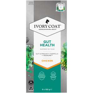 Ivory Coat - Wet Food Trays - Adult Dog - Inspired By Raw - Gut Health - 9 x 100g