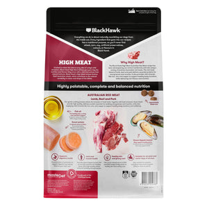 Black Hawk – Adult Dog – High Meat – Australian Red Meat