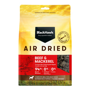 Black Hawk – Adult Dog – Air Dried Beef & Mackerel