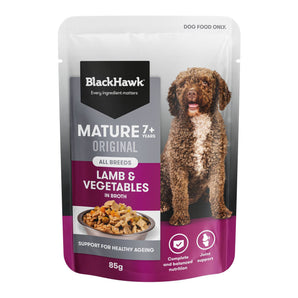 Black Hawk – Wet Food Pouches – Mature Dog – Lamb & Vegetables