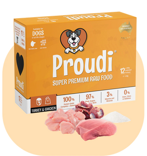 Proudi – Super Premium Raw Food for Dogs – Turkey & Chicken